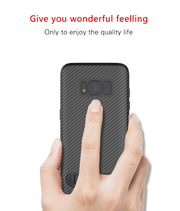 เคส S8 , S8 Plus เคสลายเคฟล่า มีขาตั้ง